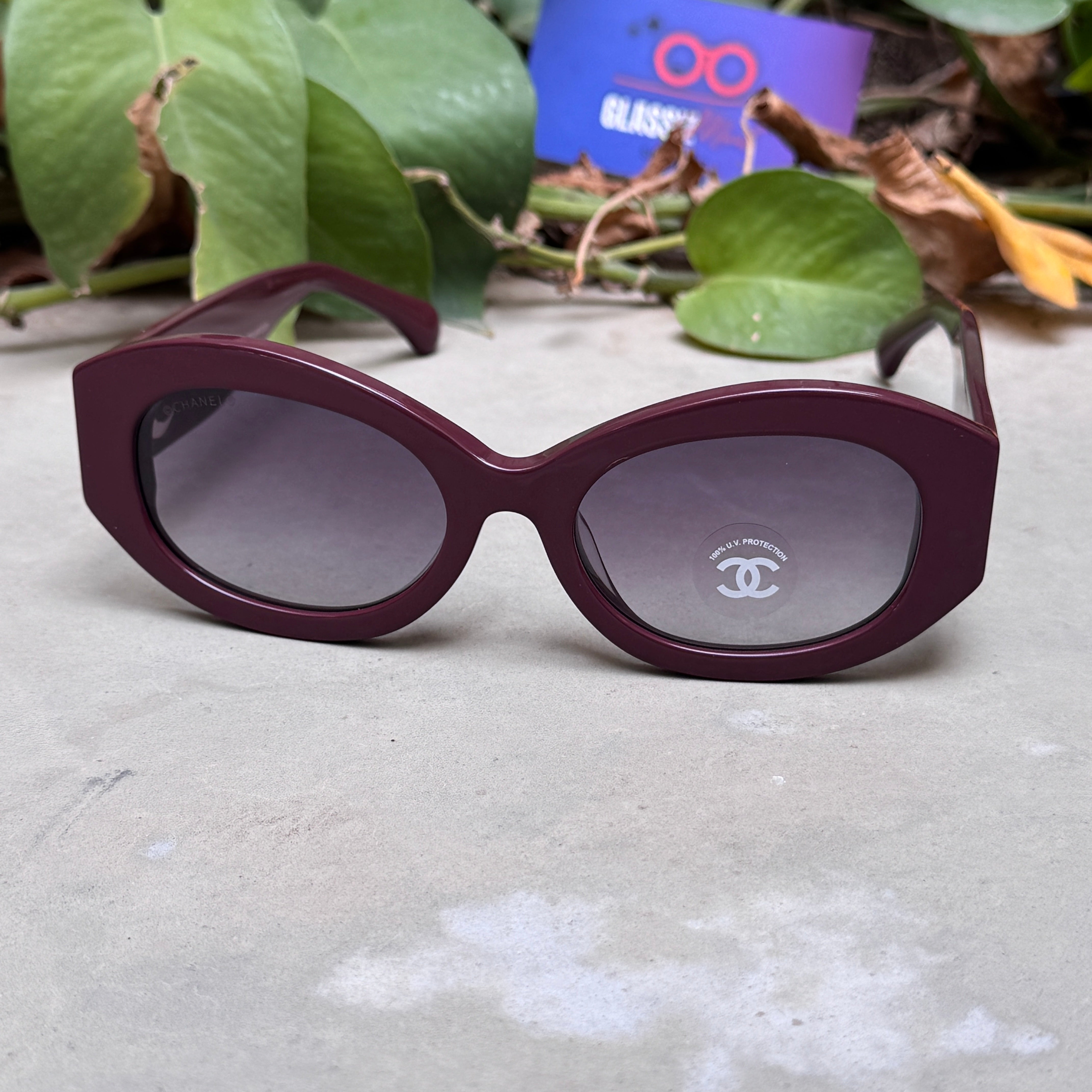 Chanel – 5528 - 53 – Purple – Acetate - Sunglasses – Ladies - Premium