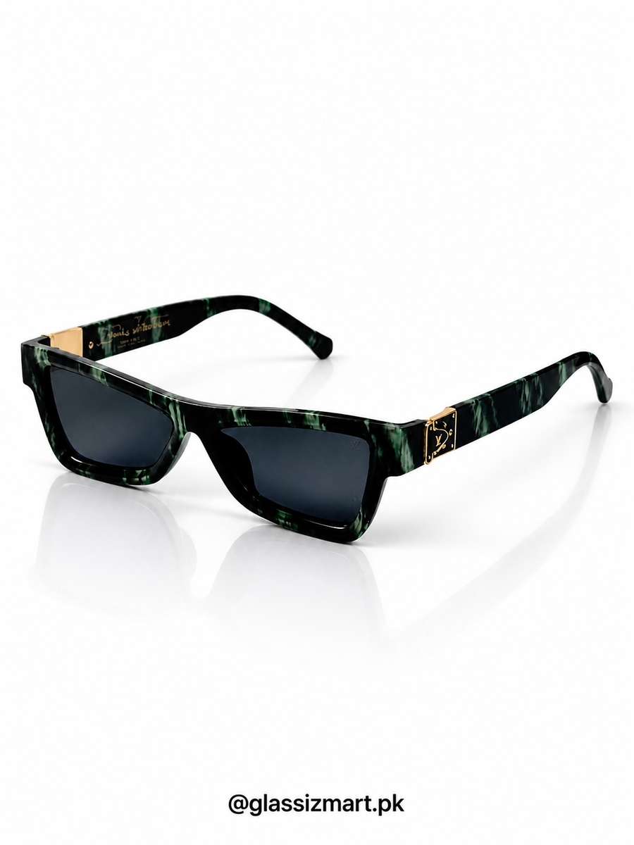 Louis Vuitton – 96008 – 58 – Green Black – Acetate  - Sunglasses – Unisex
