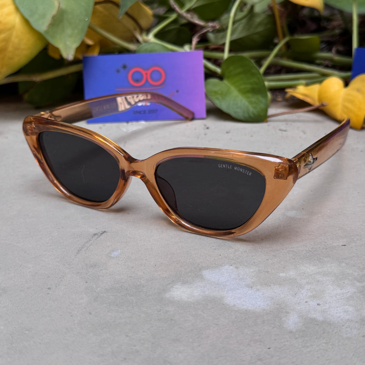 Gentle Monster – 9156 – Mustard Black – Acetate – Oval – Sunglasses - Ladies