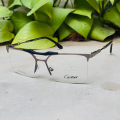 Cartier – 90403 – 54 – Grey –  Metal - Optics – Unisex