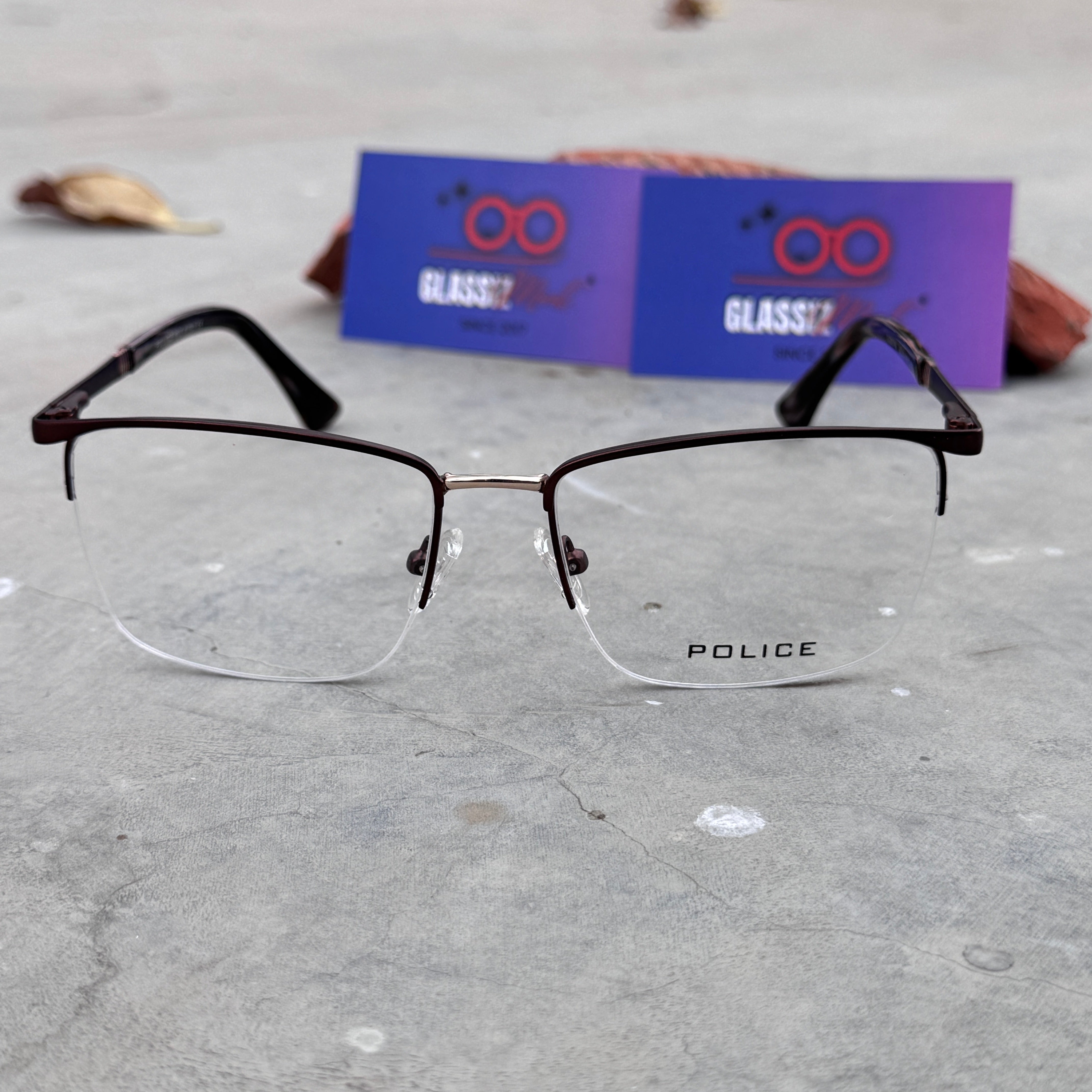 Police – 514 – 56 – Golden Brown –  Metal - Optics – Unisex - Premiumm