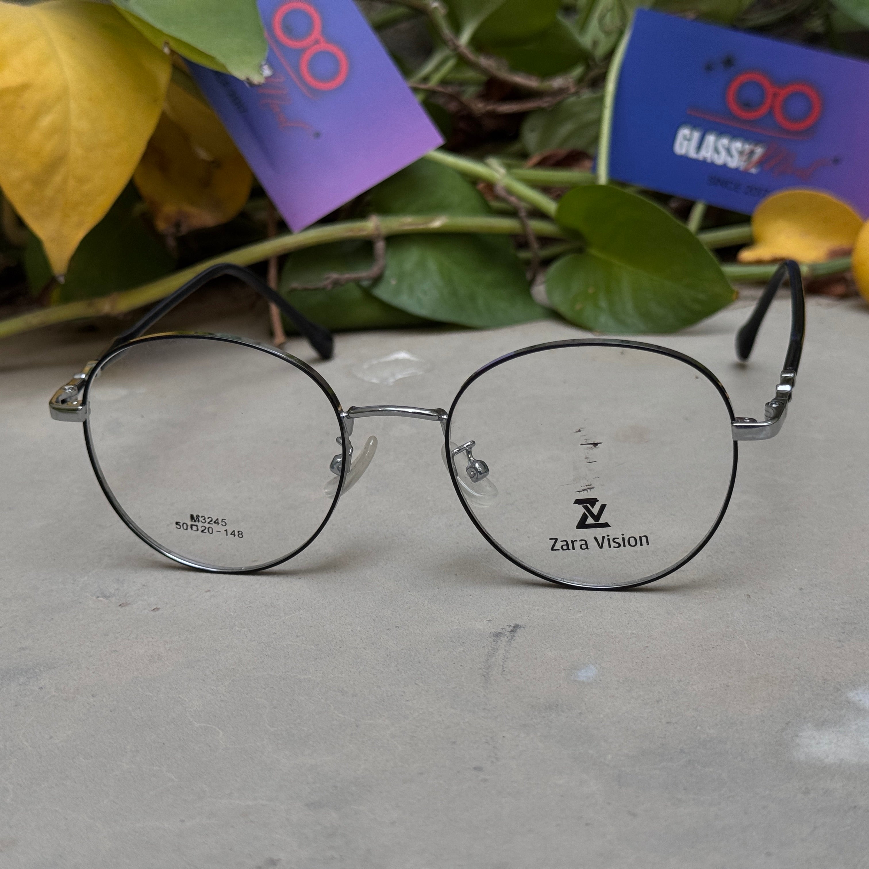 Dior – 3245 – 50 - Silver Black – Metal – Optics – Unisex