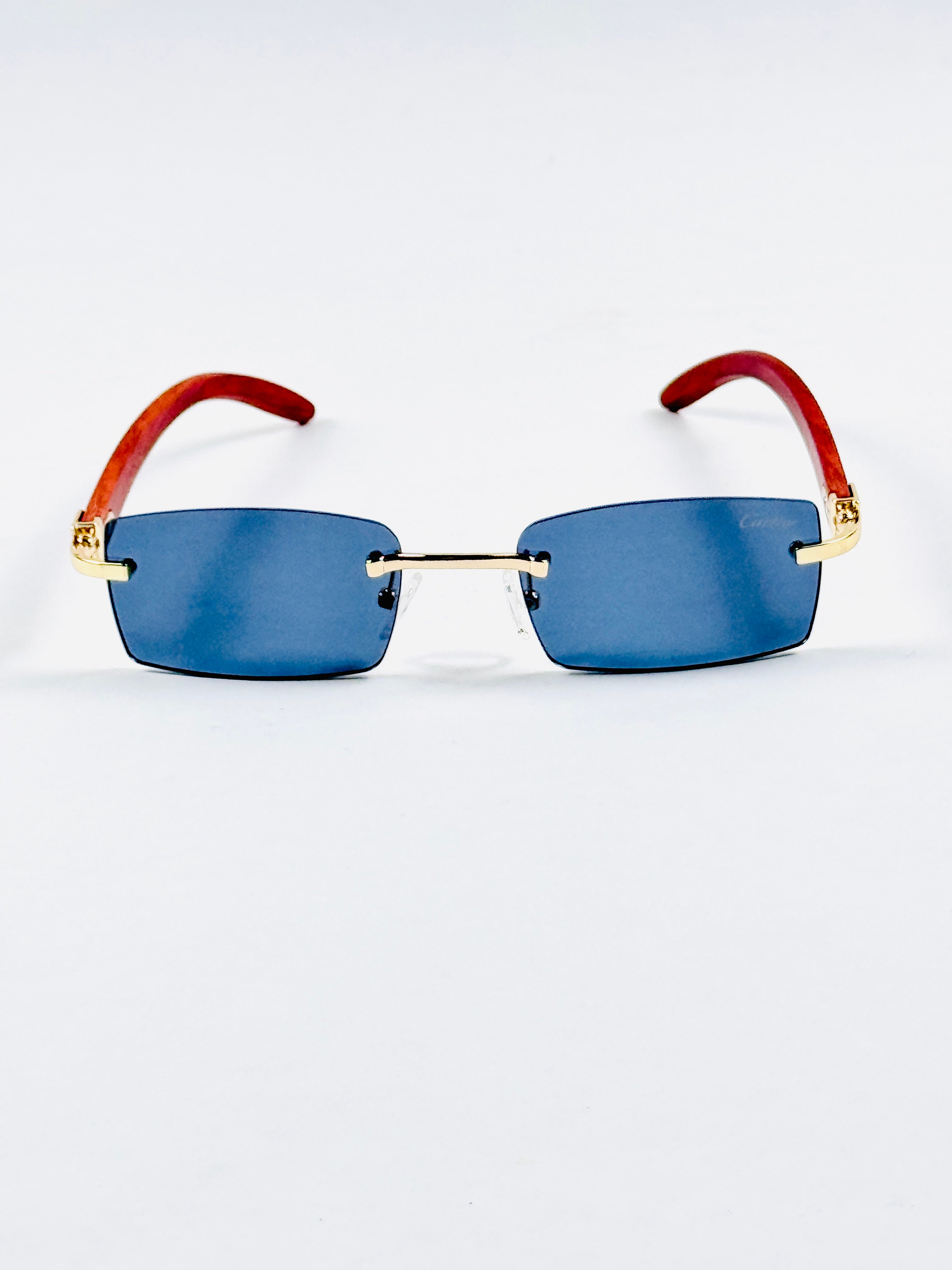 Cartier – 53 – Wooden Black - Rimless - Sunglasses – Unisex