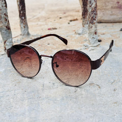 Celine – 2152 - 58 – Brown – Metal – Sunglasses - Ladies