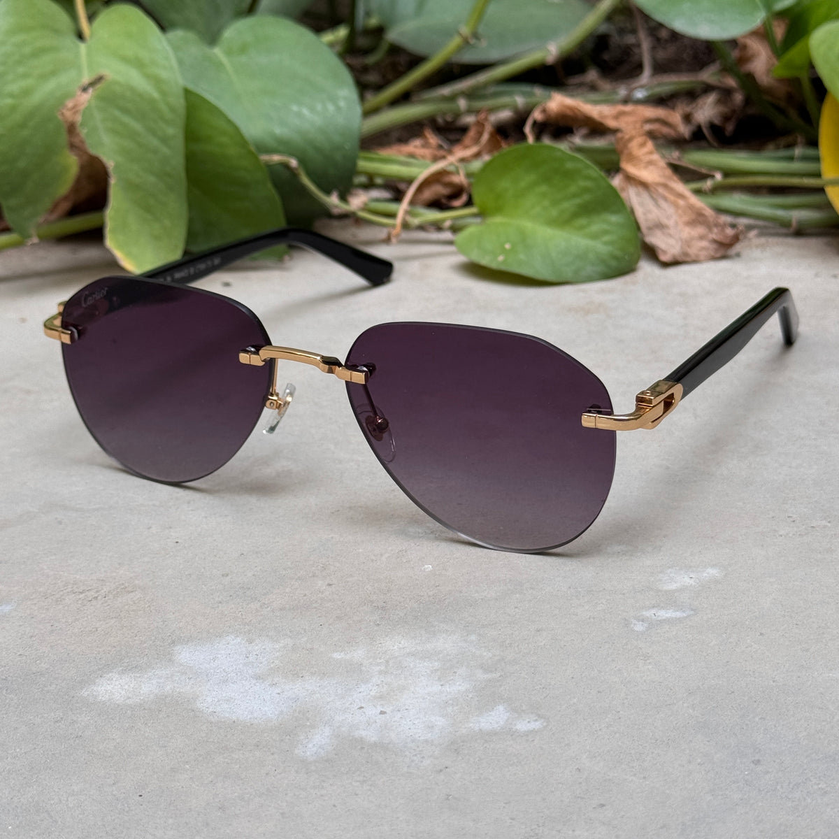 Cartier – 08175 - 60 –  Black Gradient - Metal - Sunglasses – Unisex - Premium