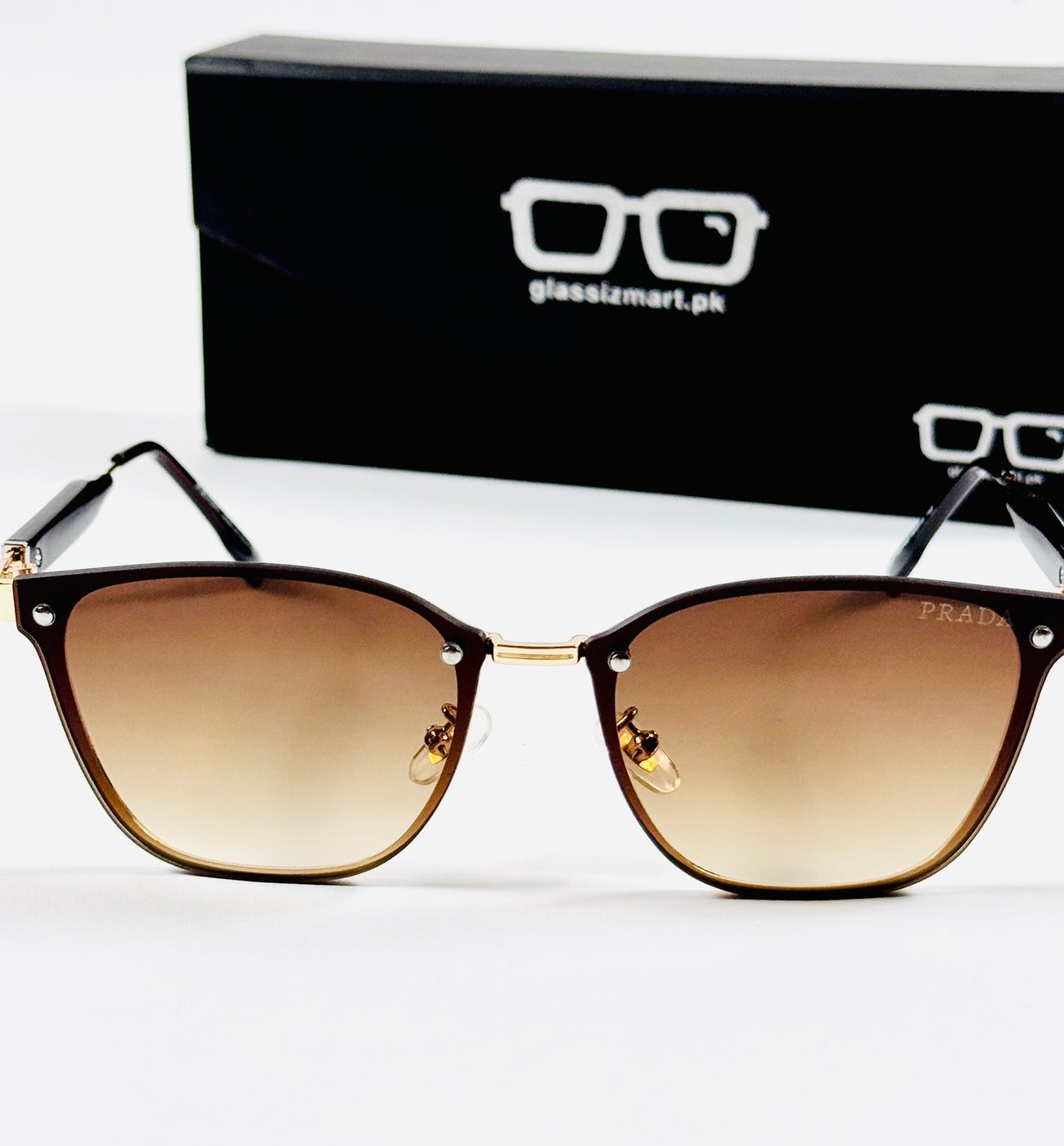 Prada – 22082 – 60 – Golden Brown Gradient – Metal – Sunglasses – Ladies