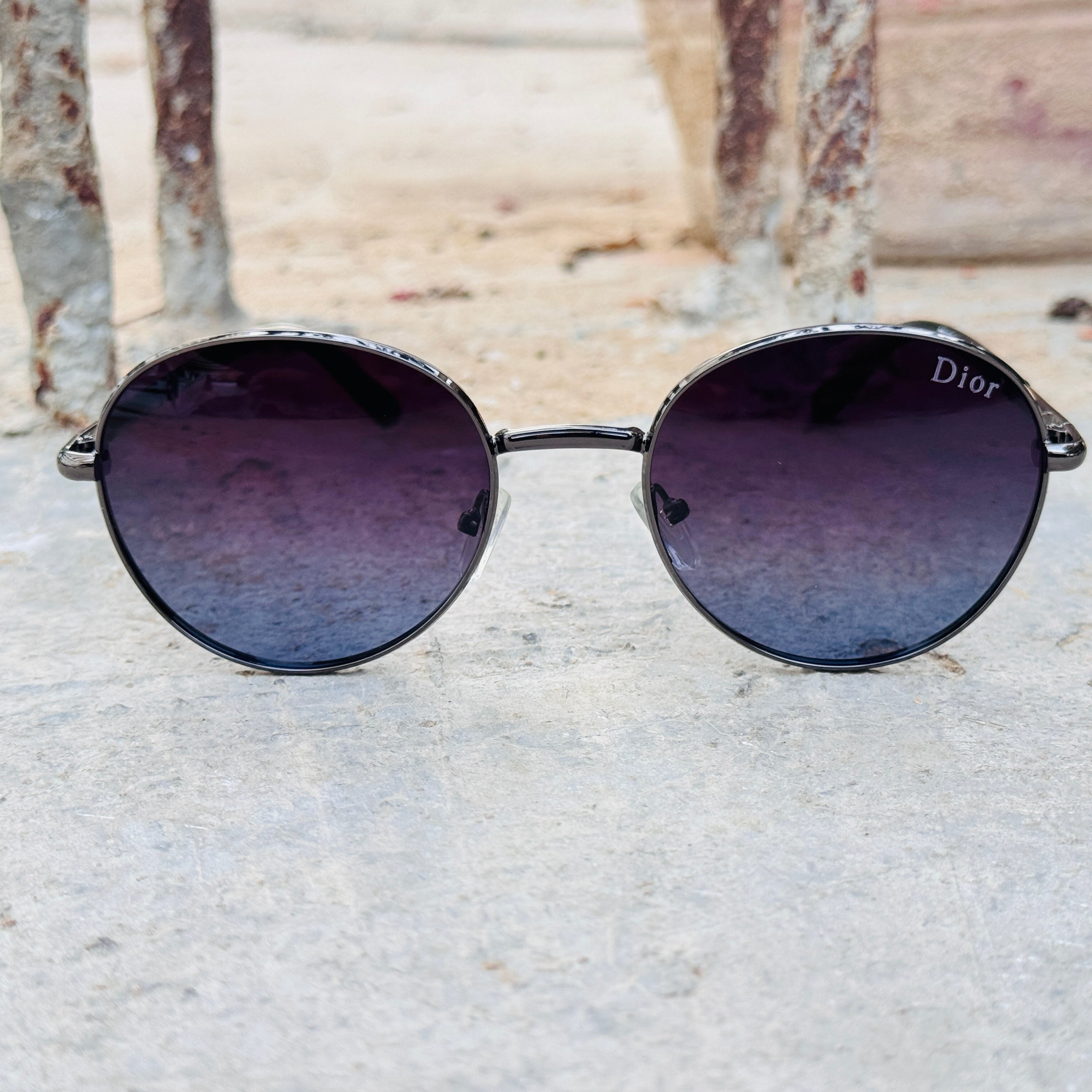 Dior – 1937 – 56 – Blue – Metal – Sunglasses – Unisex
