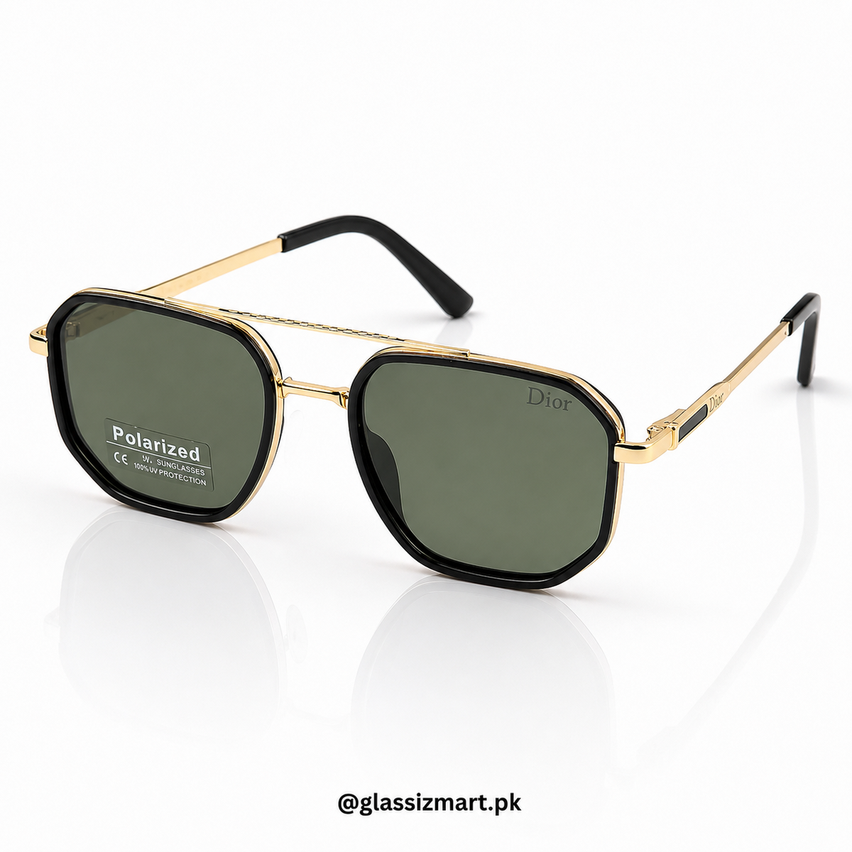 Dior – 58454 - 56 – Golden Green - Metal - Sunglasses – Unisex