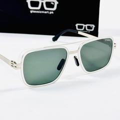 ICI BERLIN – Z8023 – 56 – Transparent Green –  Metal - Sunglasses – Unisex