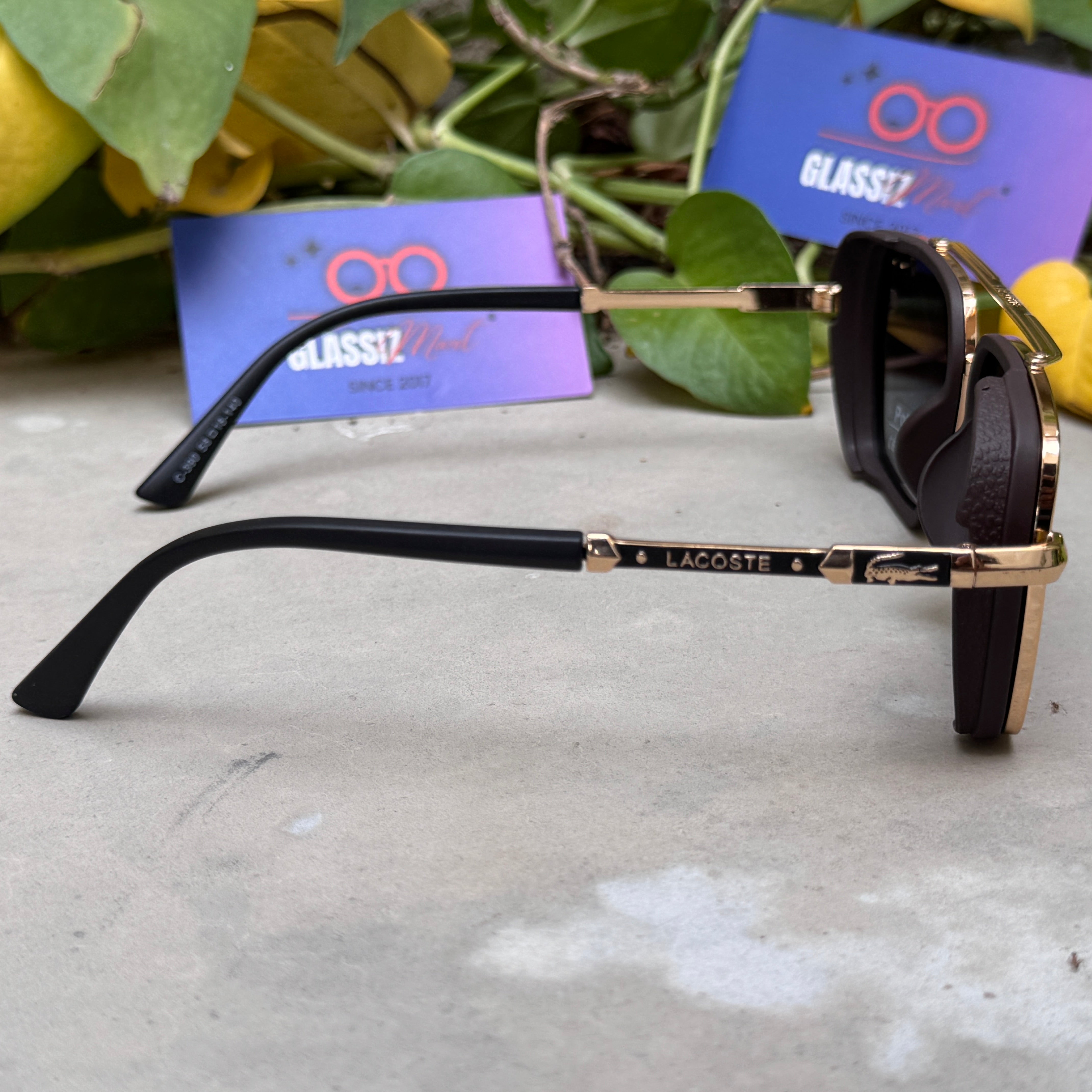 Lacoste – 390 - 58 – Golden Mercury – Acetate - Metal - Sunglasses – Unisex