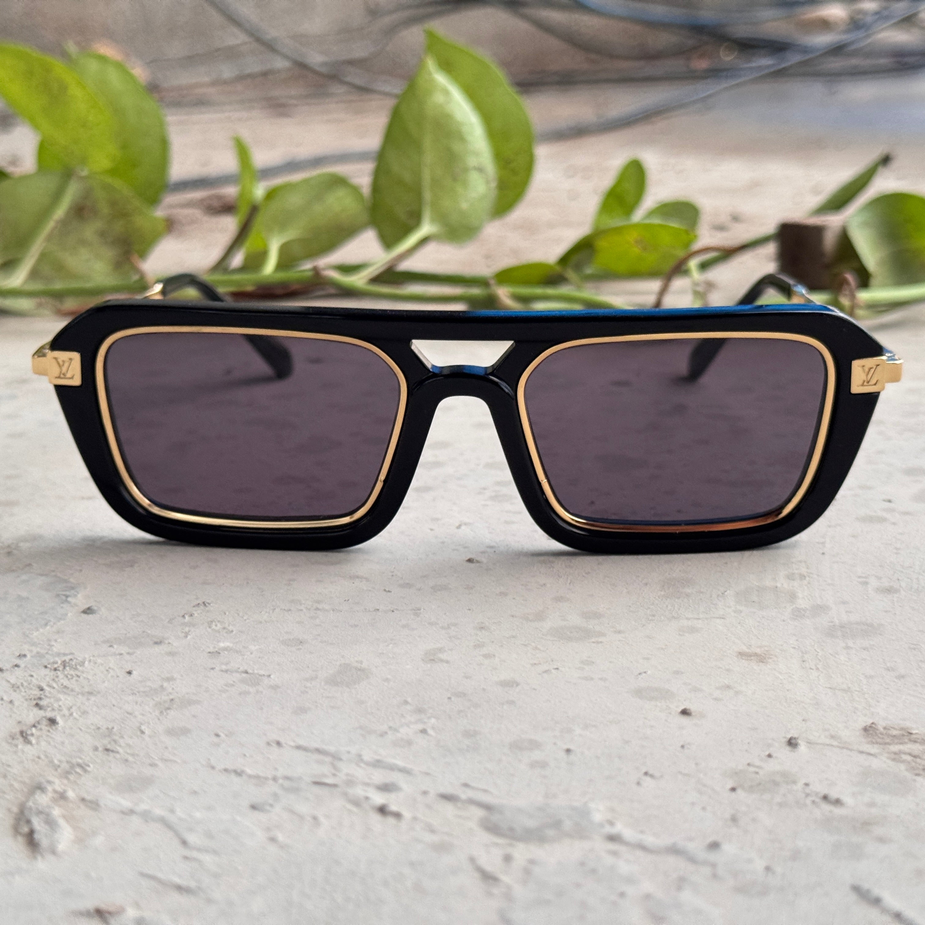 Louis Vuitton – 2596 - 55 – Golden Black – Acetate - Metal - Sunglasses – Unisex - Premium