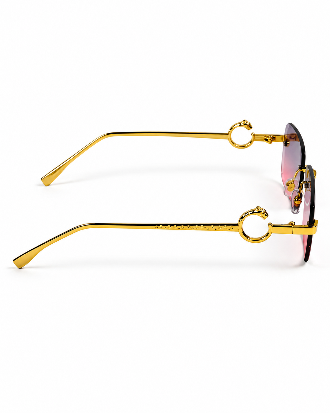 Cartier – 1454 – 60 – Golden Pink – Metal - Sunglasses – Rimless - Unisex