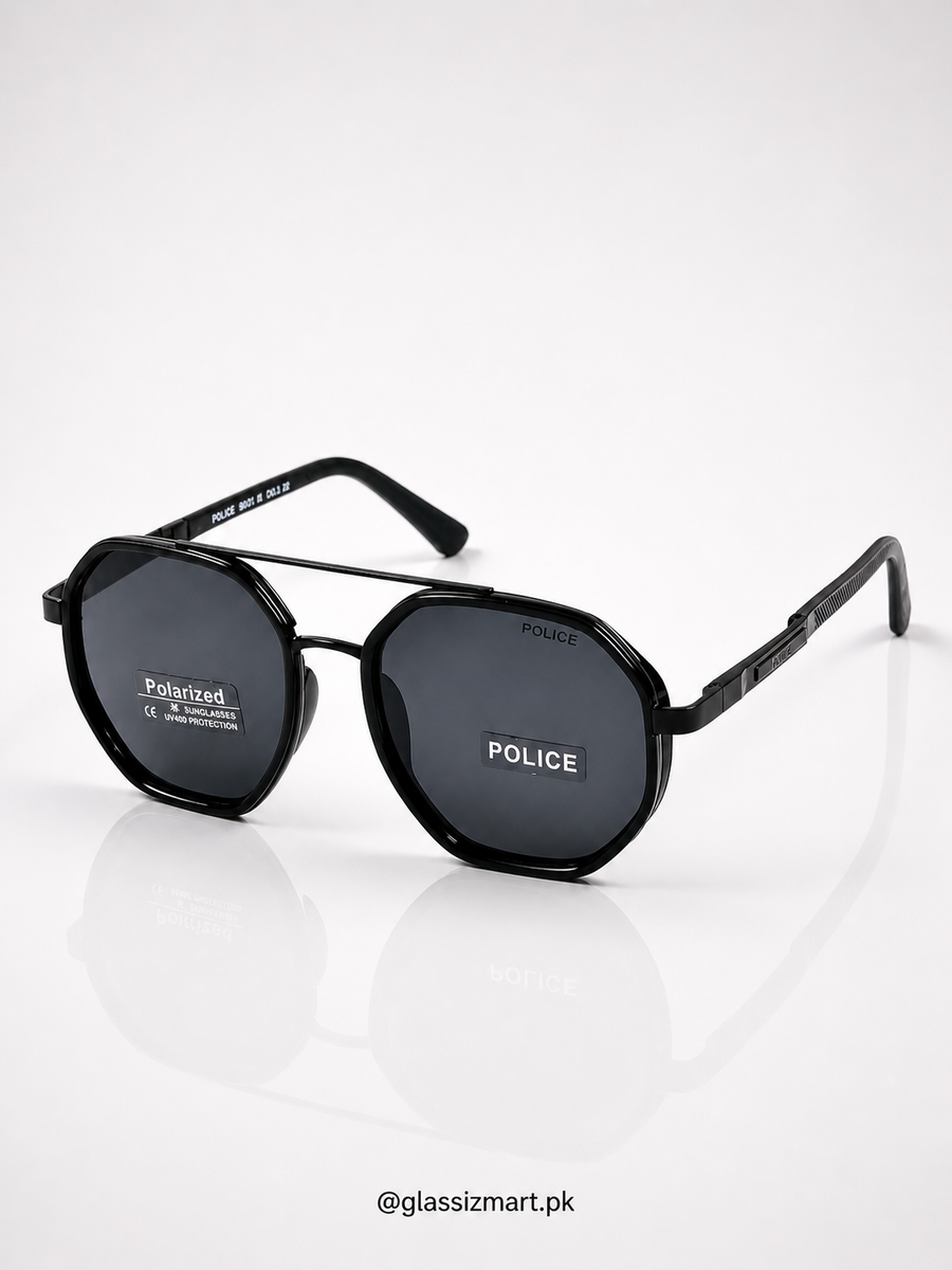 Police – 802 – 50 – Black – Metal - Sunglasses – Unisex