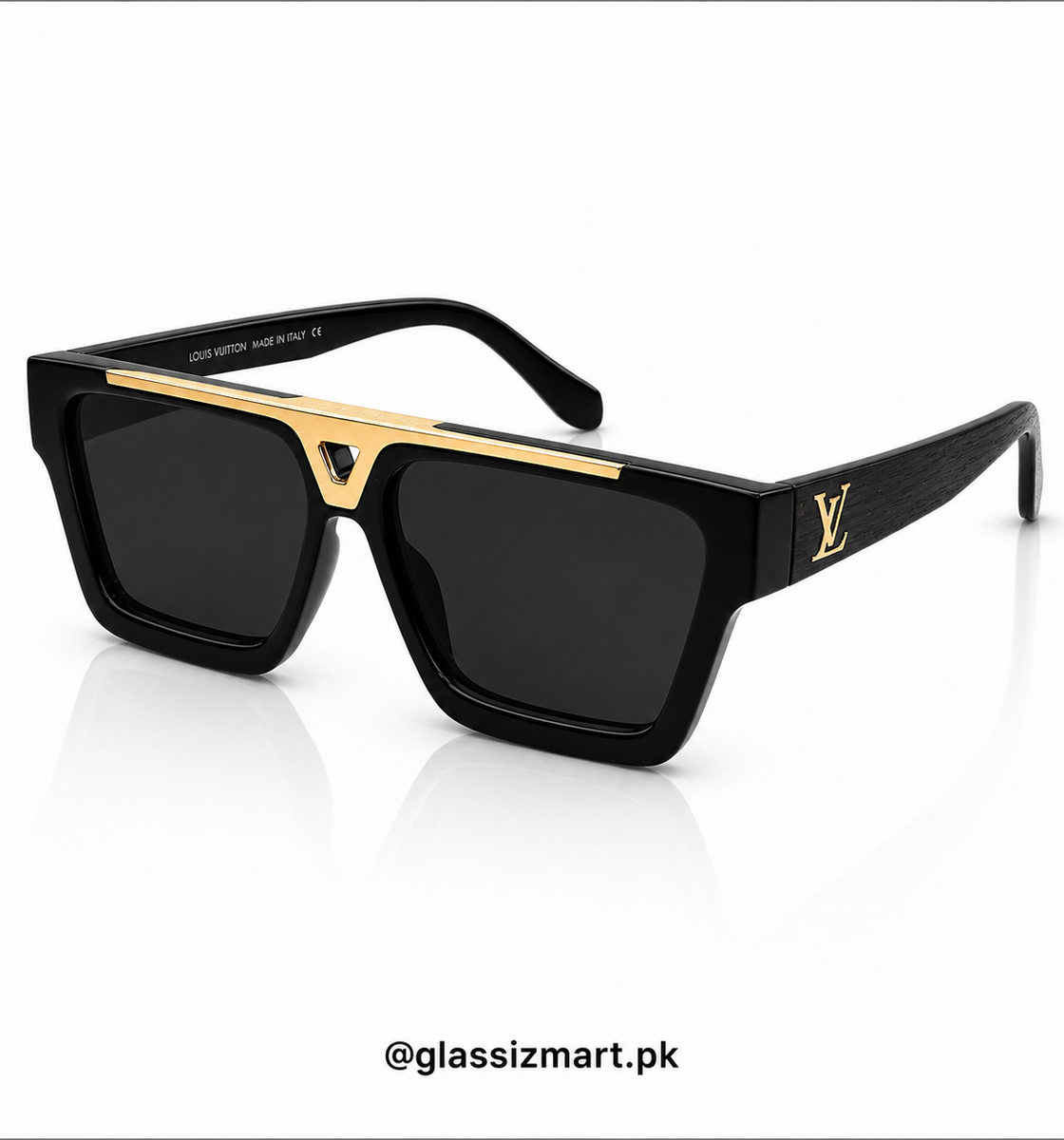 Louis Vuitton – 1502 – 60 – Black – Acetate – Sunglasses – Unisex