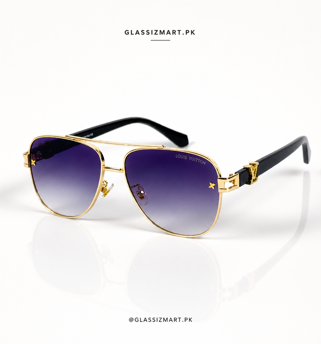 Louis Vuitton – 1708 - 58 –  Golden Black - Metal - Sunglasses – Unisex