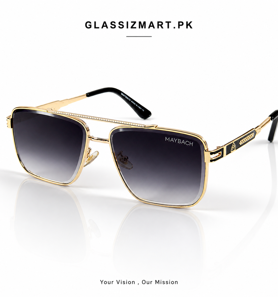 Maybach – 22157 - 62 – Golden Black Gradient - Metal - Sunglasses – Unisex