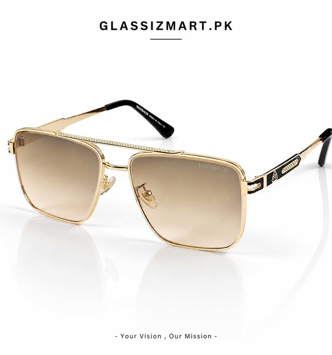 Maybach – 22157 - 62 – Golden Brown - Metal - Sunglasses – Unisex