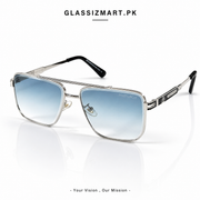 Maybach – 22157 - 62 – Silver Blue - Metal - Sunglasses – Unisex
