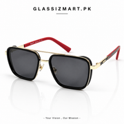 Armani – 58446 - 53 – Golden Black - Metal - Sunglasses – Unisex