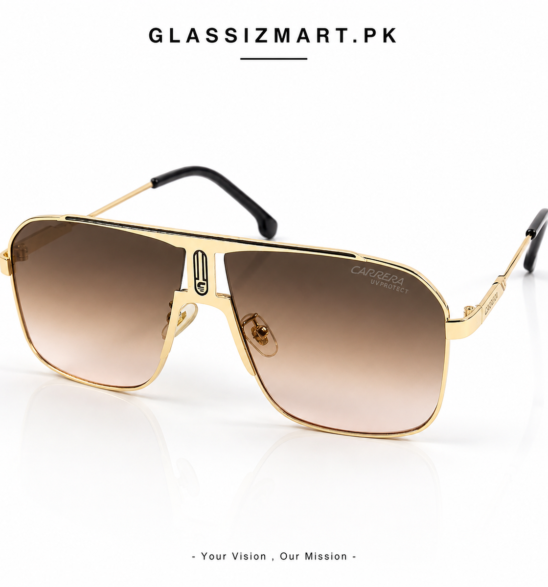 Carrera - Golden Pink – 10420 - 64 - Metal - Sunglasses – Unisex