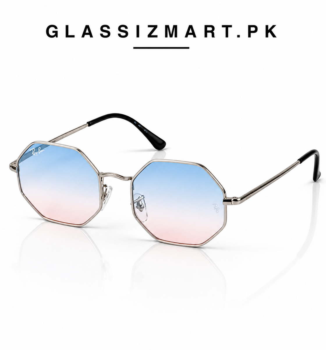Rayban – 1972 – 55 – Silver Multi – Metal – Sunglasses – Women