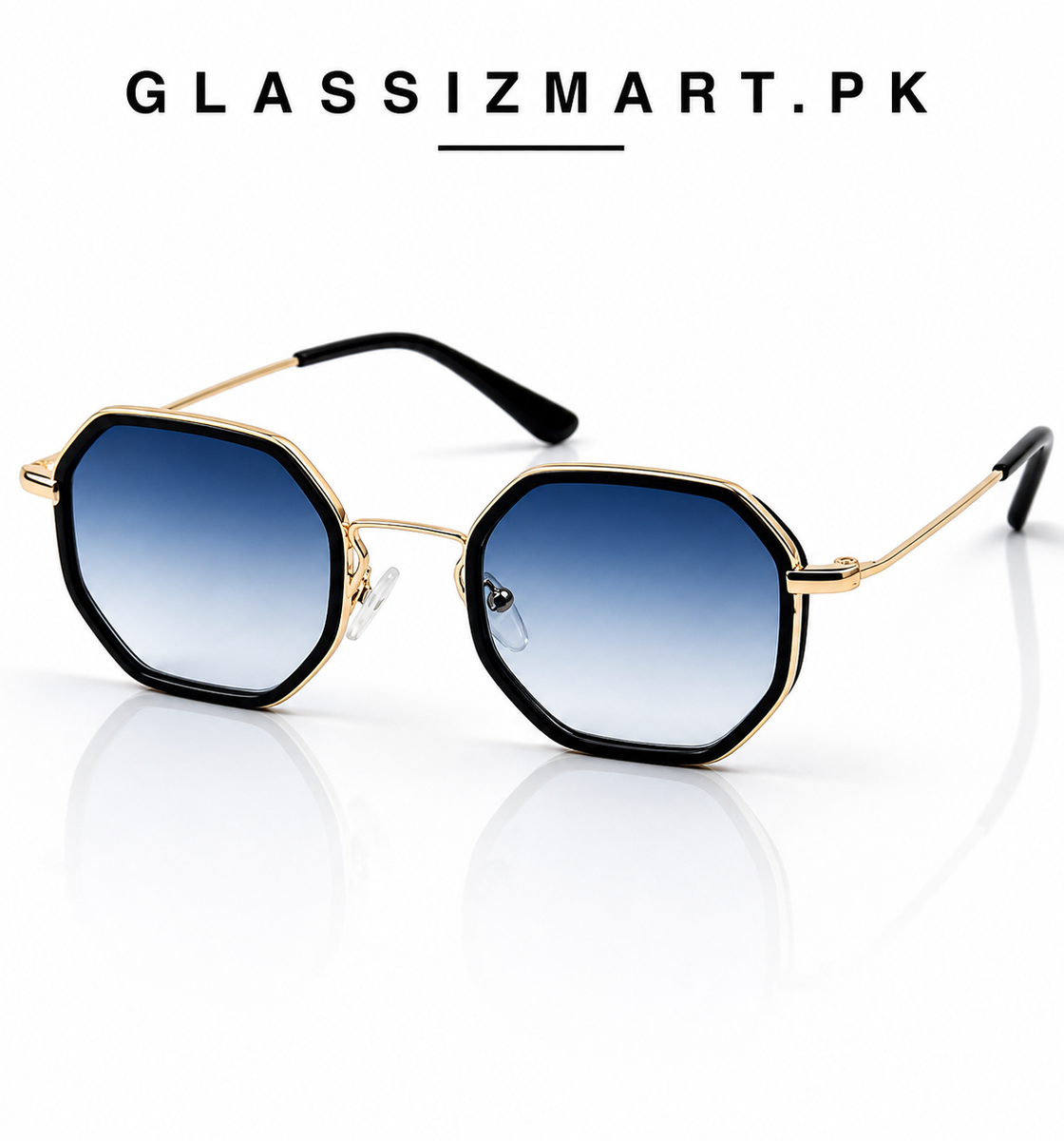 Police – 19106 – 58 – Golden Blue – Metal – Sunglasses – Unisex