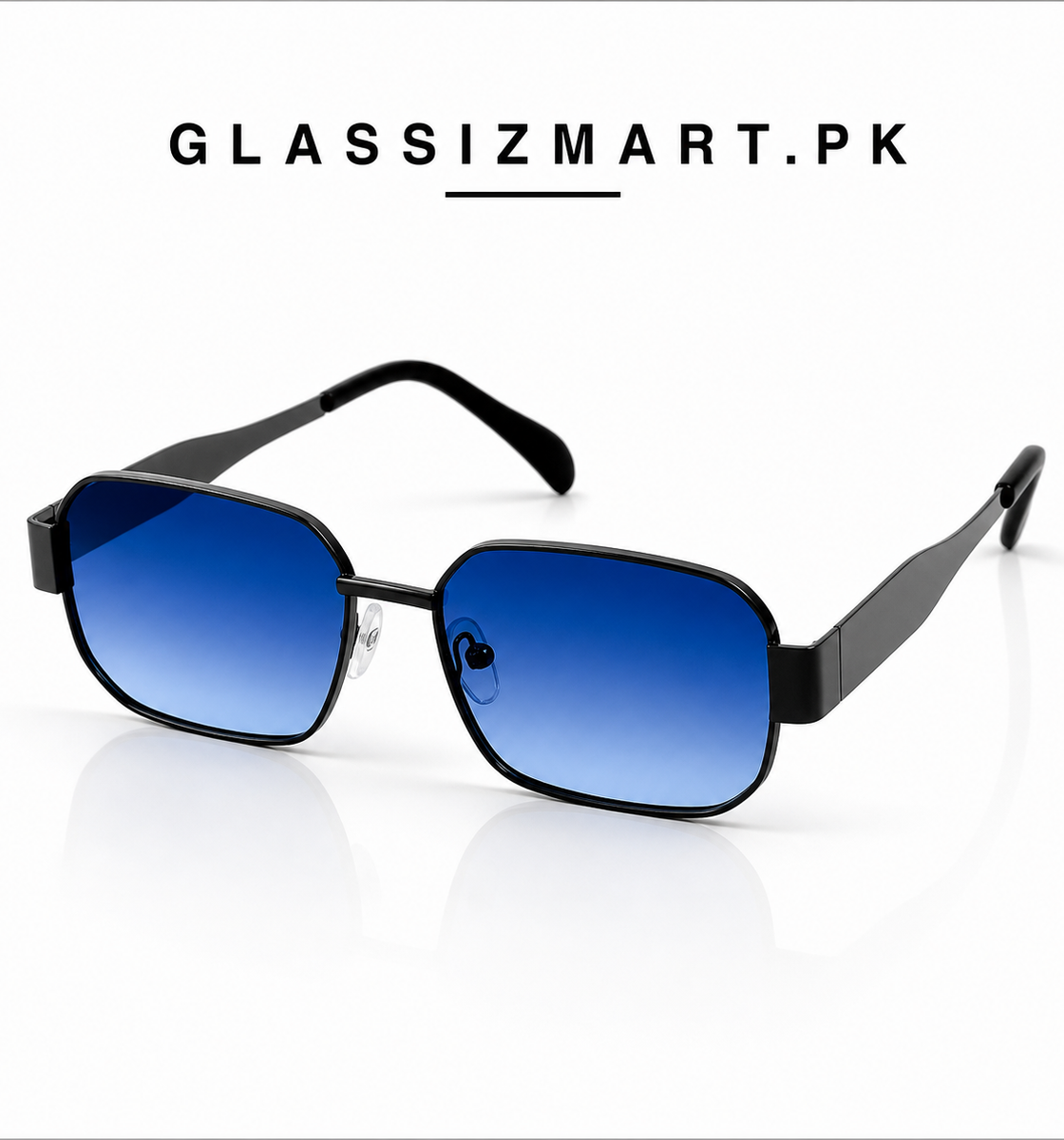 Celine – Triomphe - 55 – Black Blue – Metal – Sunglasses - Unisex
