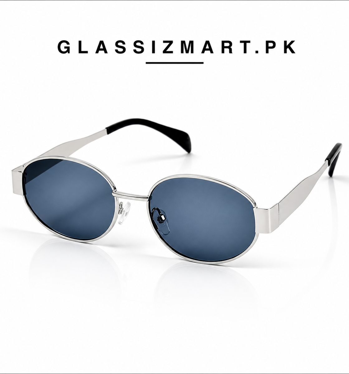Celine – Triomphe - 55 – Silver Black – Metal – Sunglasses - Unisex