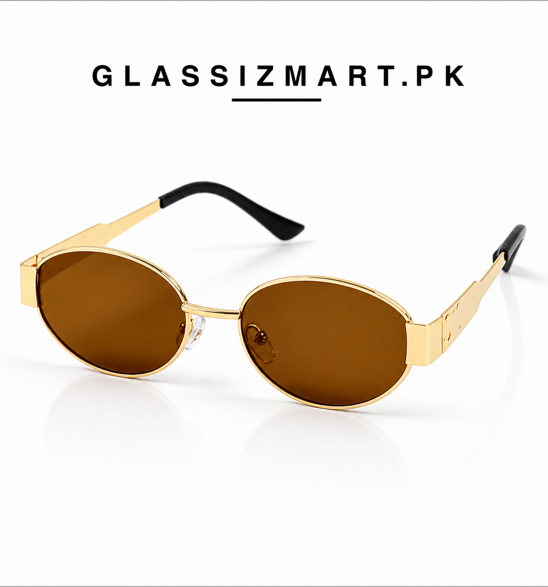 Celine – Triomphe - 55 – Golden Brown – Metal – Sunglasses - Unisex