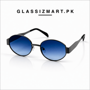 Celine – Triomphe - 55 – Black Blue – Metal – Sunglasses - Unisex