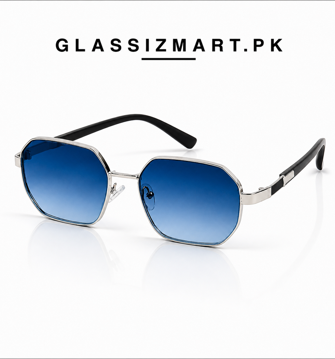 Police – 1058 - 58 – Silver Blue – Metal – Sunglasses - Unisex