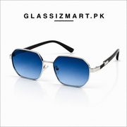 Police – 1058 - 58 – Silver Blue – Metal – Sunglasses - Unisex