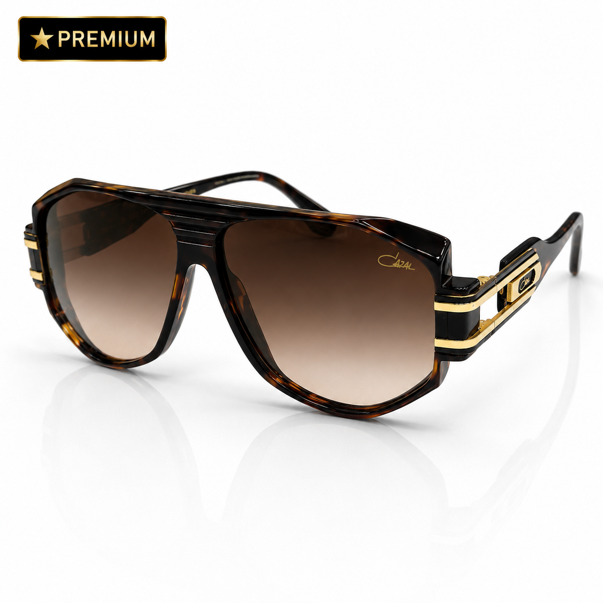 Cazal – 163 - 59 - Tortoise Brown – Acetate - Sunglasses – Unisex - Premium