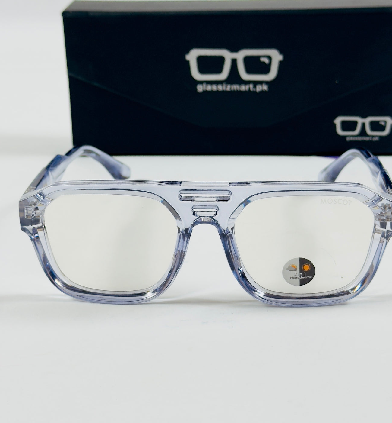 Moscot – P408 - 58 - Transparent Blue – Acetate  – Optics - Unisex (Transition)