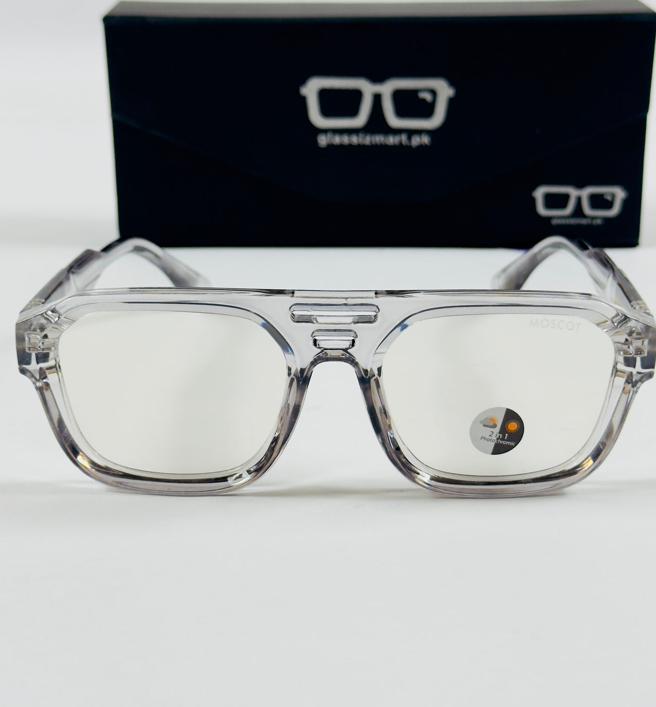 Moscot – P408 - 58 - Transparent Grey – Acetate  – Optics - Unisex (Transition)
