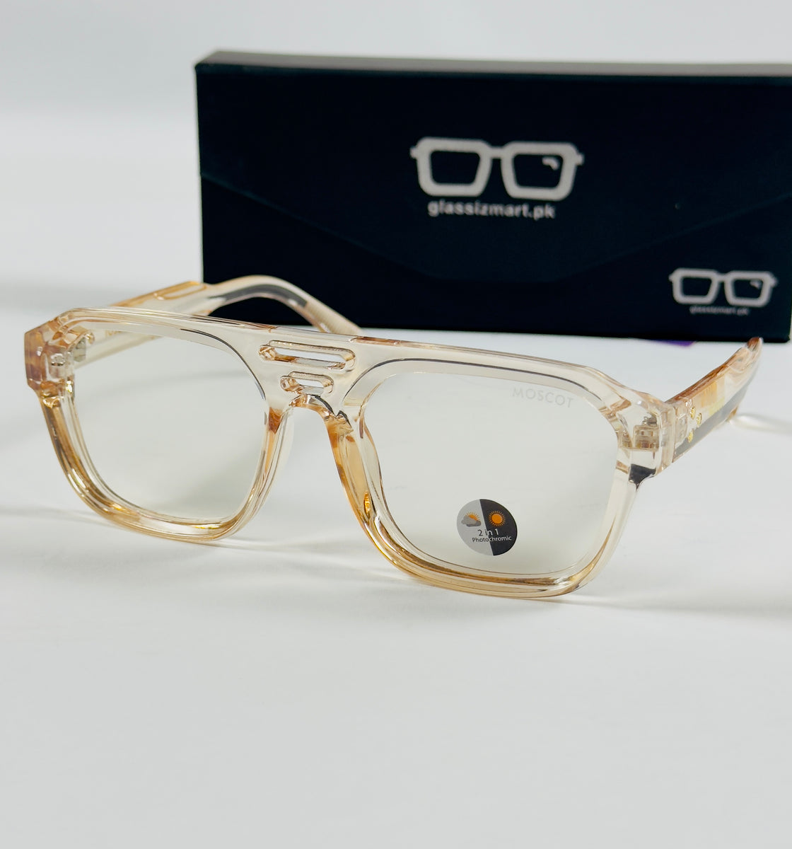 Moscot – P408 - 58 - Transparent Orange – Acetate  – Optics - Unisex (Transition)