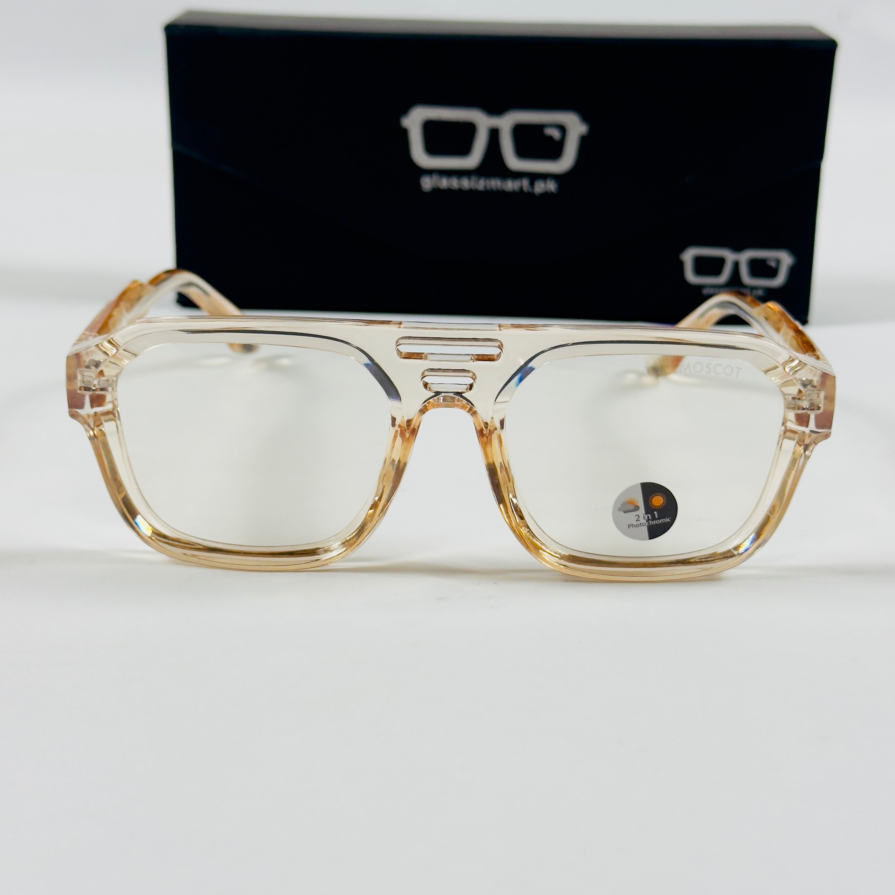 Moscot – P408 - 58 - Transparent Orange – Acetate  – Optics - Unisex (Transition)