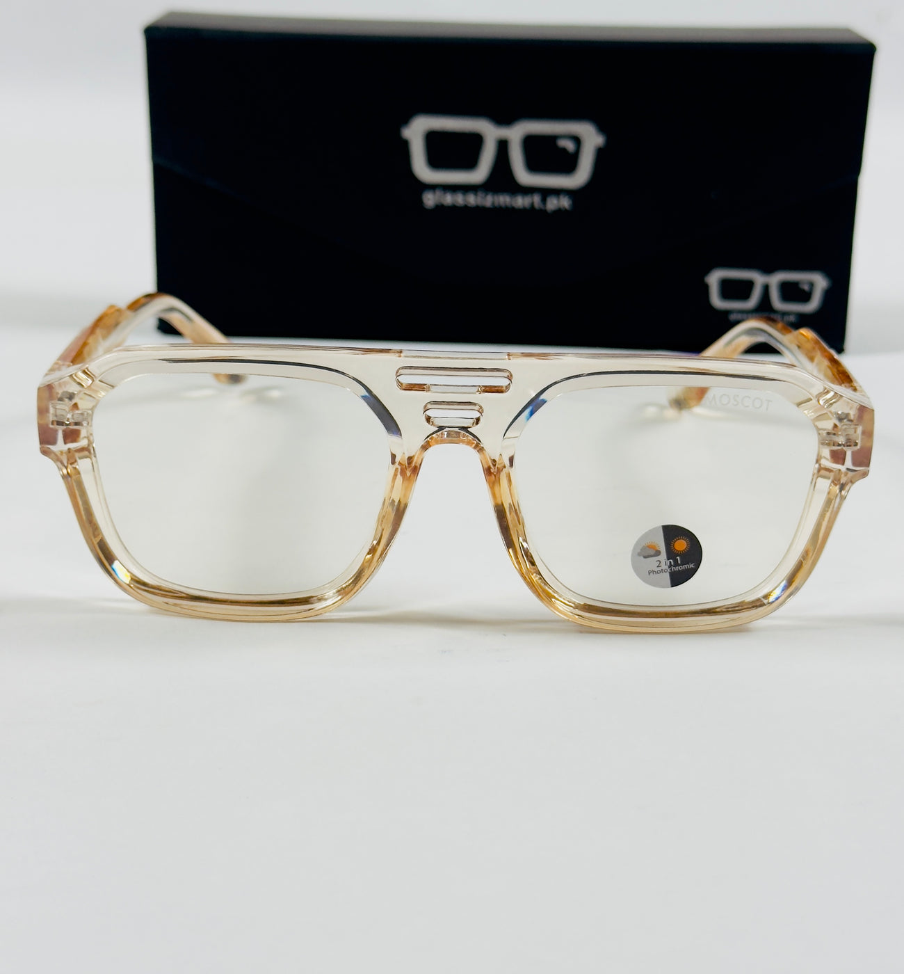 Moscot – P408 - 58 - Transparent Orange – Acetate  – Optics - Unisex (Transition)