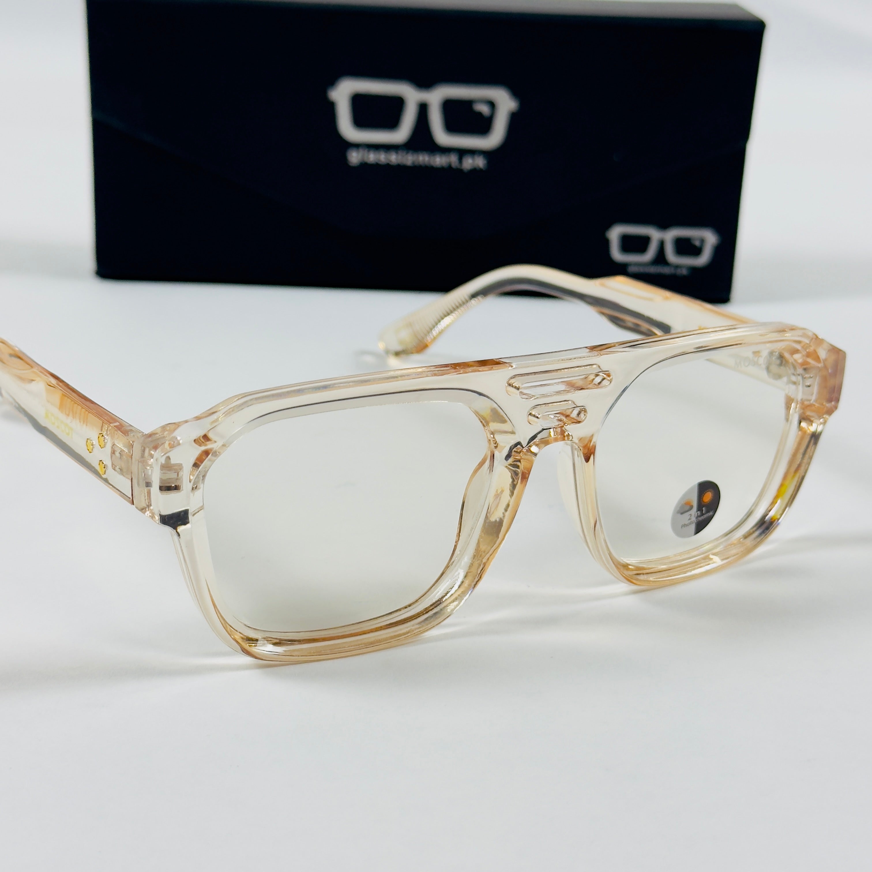 Moscot – P408 - 58 - Transparent Orange – Acetate  – Optics - Unisex (Transition)