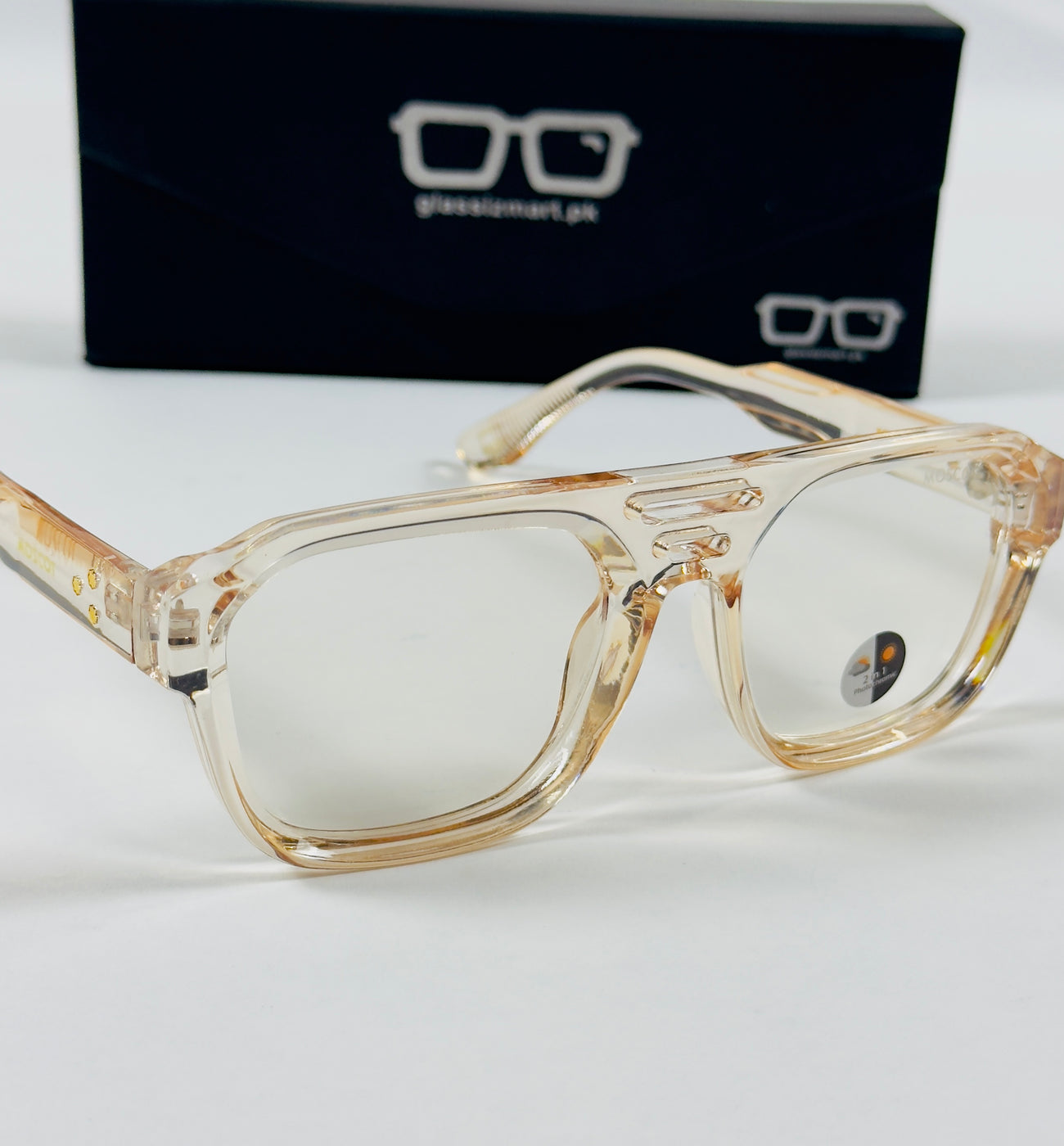 Moscot – P408 - 58 - Transparent Orange – Acetate  – Optics - Unisex (Transition)