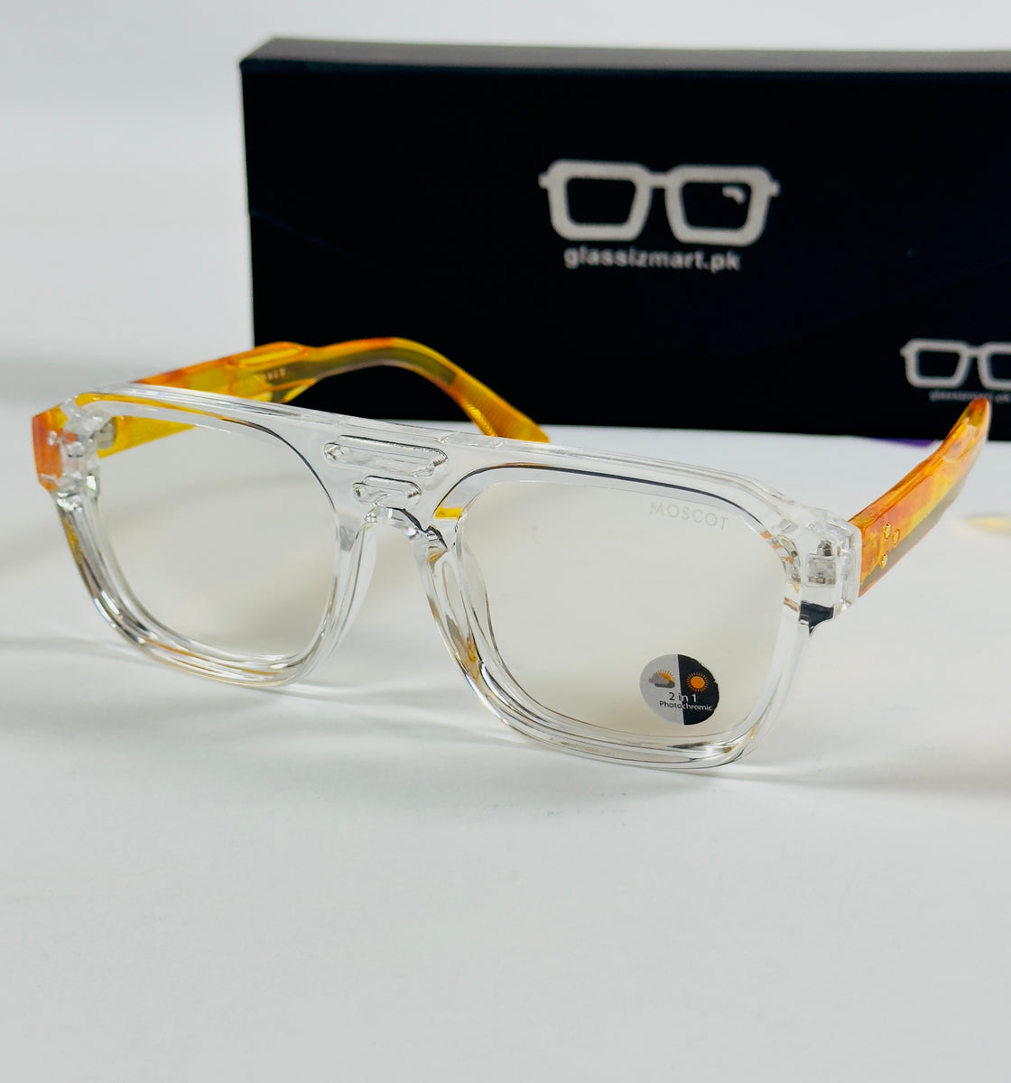 Moscot – P408 - 58 - Transparent Tortoise – Acetate  – Optics - Unisex (Transition)