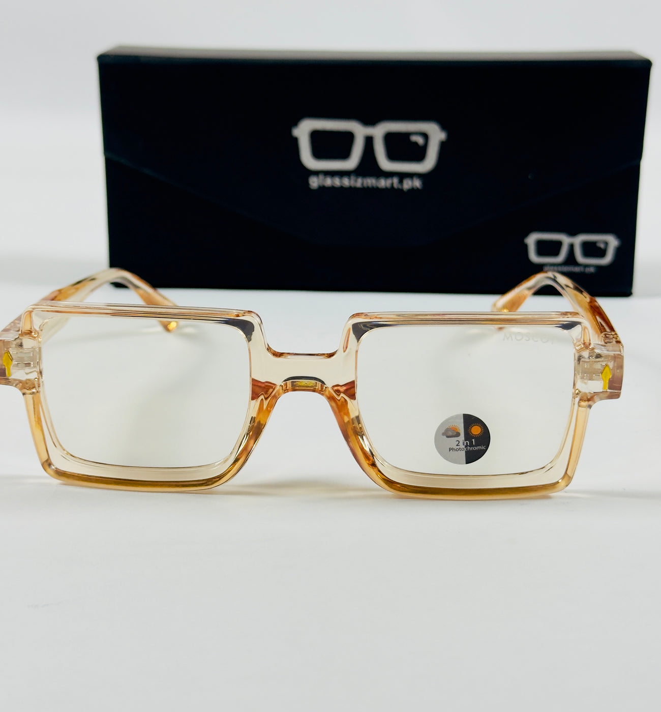 Moscot – P317 - 50 - Transparent Orange – Acetate – Optics - Unisex (Transition)