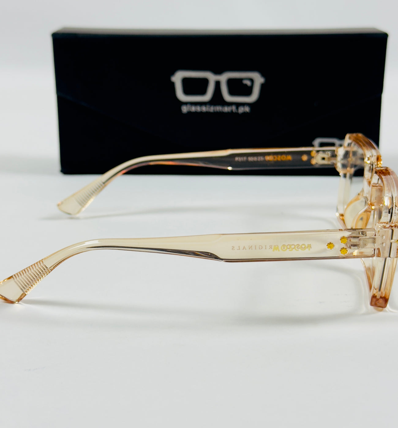 Moscot – P317 - 50 - Transparent Orange – Acetate – Optics - Unisex (Transition)
