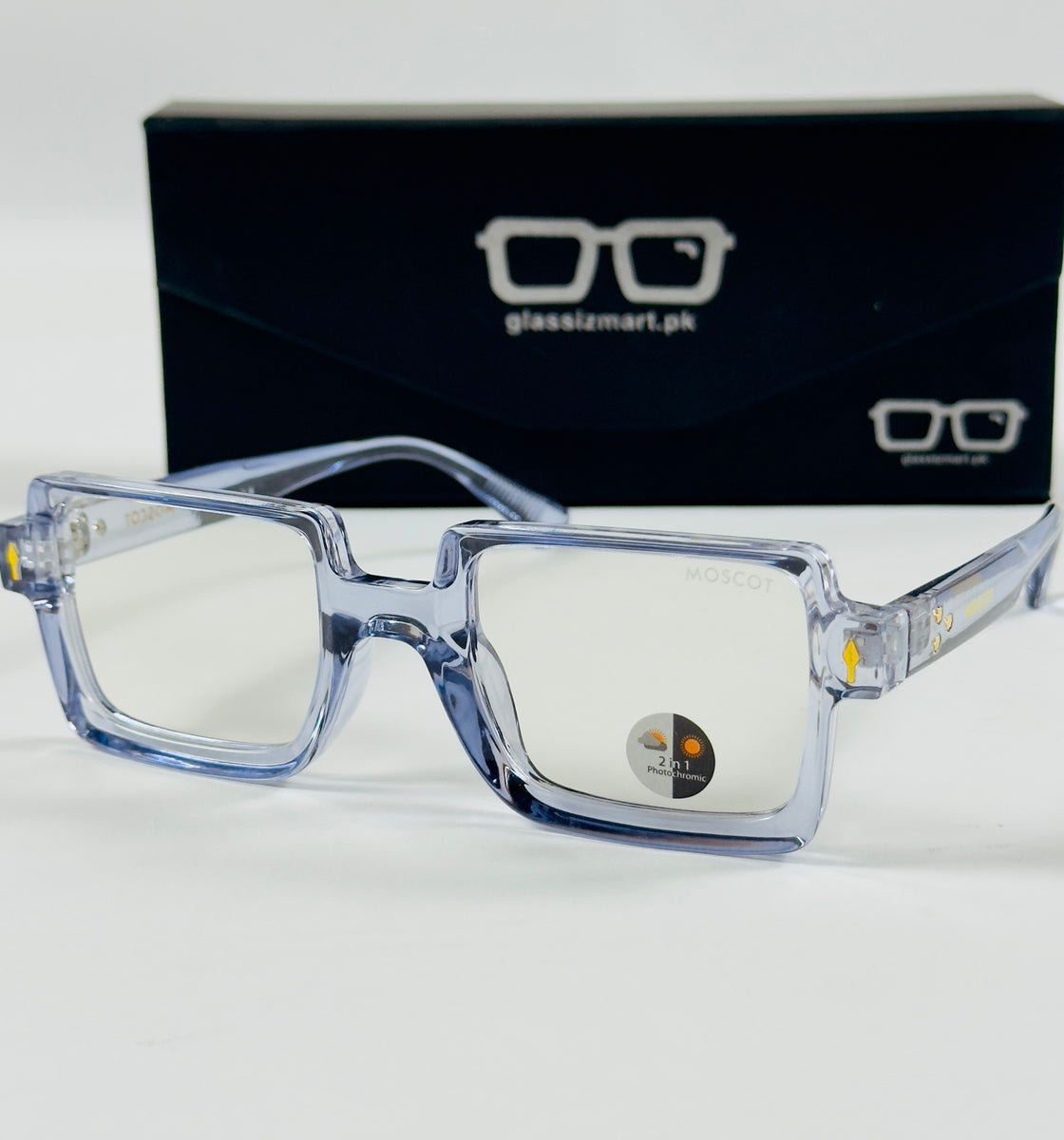 Moscot – P317 - 50 - Transparent Blue – Acetate – Optics - Unisex (Transition)