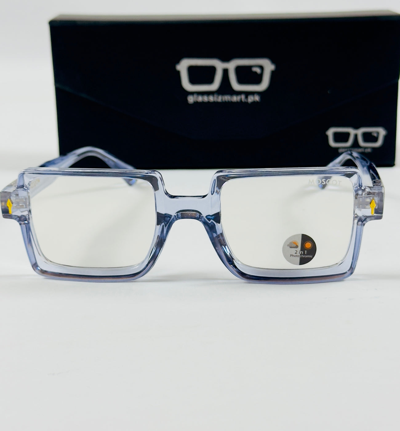 Moscot – P317 - 50 - Transparent Blue – Acetate – Optics - Unisex (Transition)