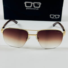 Cartier – CA130 – 57 – Golden Brown Gradient – Metal – Sunglasses – Unisex