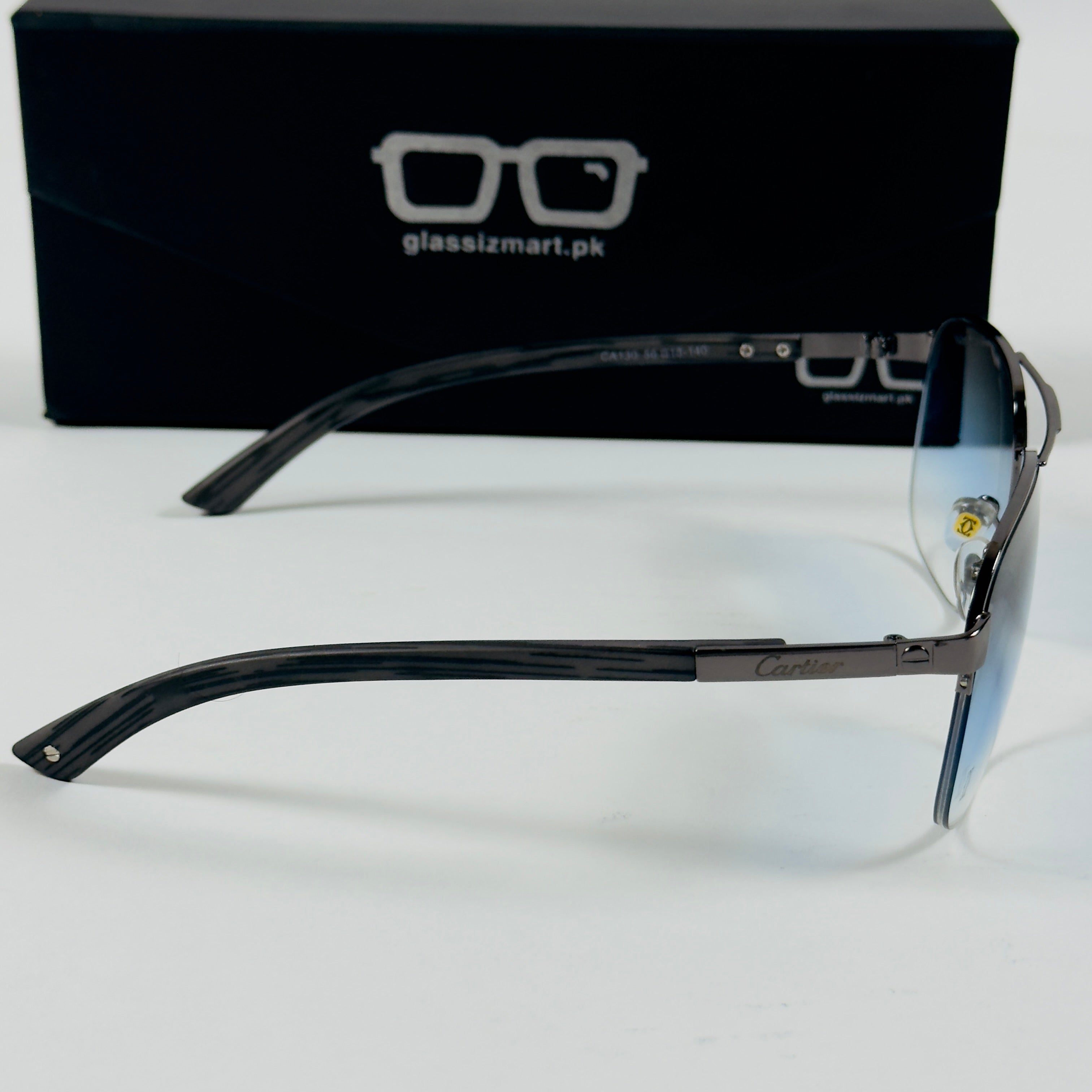 Cartier – CA130 – 57 –  Blue Gradient – Metal – Sunglasses – Unisex