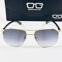 Cartier – CA130 – 57 – Golden Black Gradient – Metal – Sunglasses – Unisex