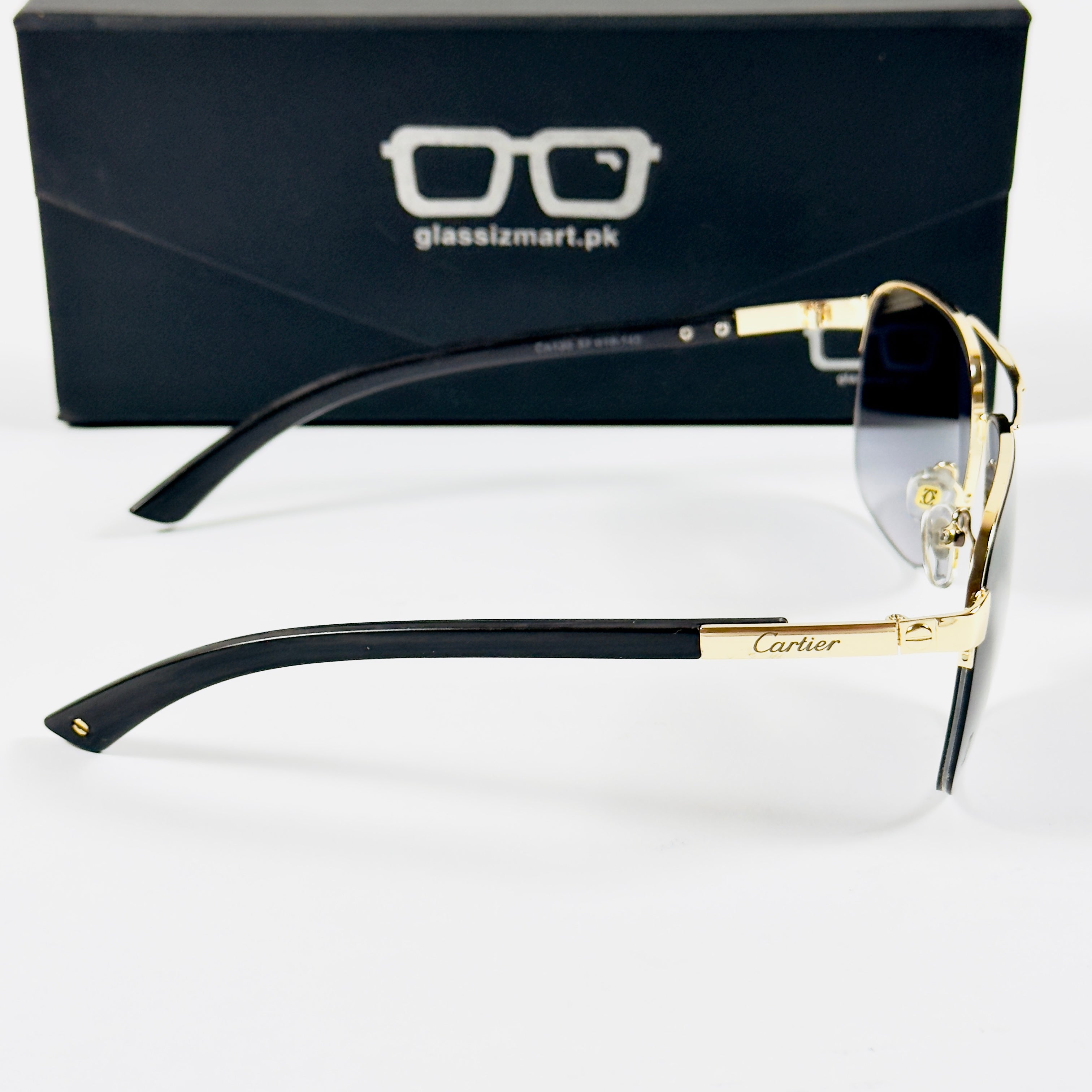 Cartier – CA130 – 57 – Golden Black Gradient – Metal – Sunglasses – Unisex
