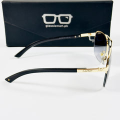 Cartier – CA130 – 57 – Golden Black Gradient – Metal – Sunglasses – Unisex